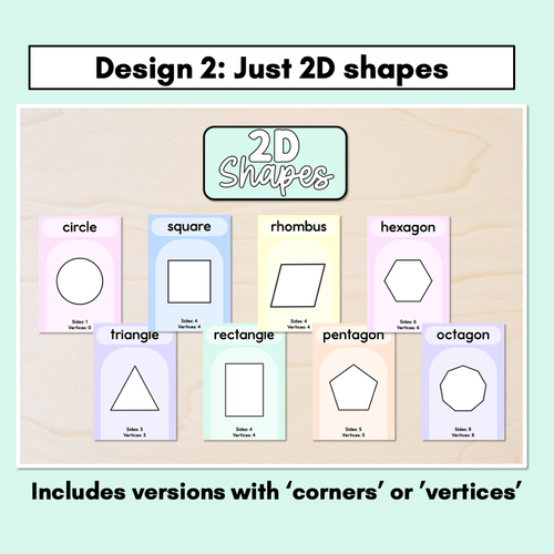 Resource preview 3 for 2D Shape Posters - Pastel Classroom Decor