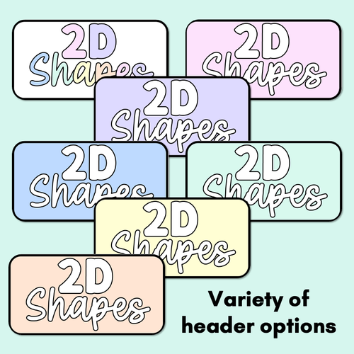 Resource preview 5 for 2D Shape Posters - Pastel Classroom Decor