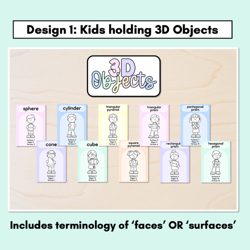 Resource preview 2 for 3D Object Posters - Pastel Classroom Decor