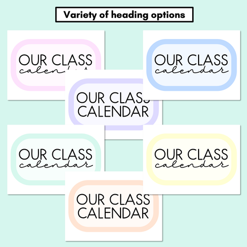 Resource preview 5 for PASTEL CLASSROOM DECOR Calendar and Weather Display