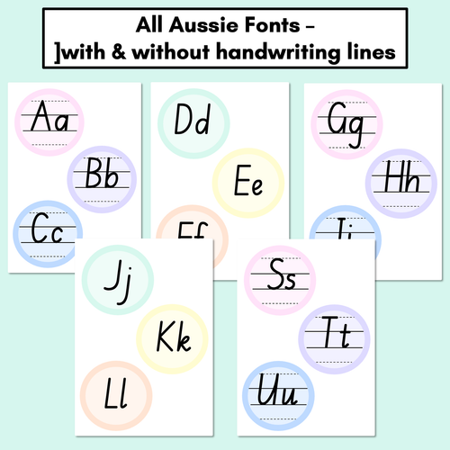 Resource preview 2 for PASTEL CLASSROOM DECOR Alphabet Toppers