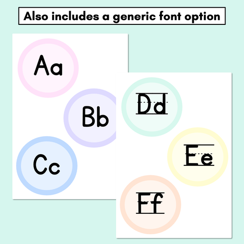 Resource preview 3 for PASTEL CLASSROOM DECOR Alphabet Toppers