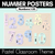 1 for Numbers 1-20 Display with ten frames, base ten blocks, tallies & fingers - Pastel Classroom Decor