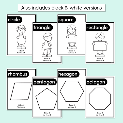 Resource preview 4 for 2D Shape Posters - Pastel Classroom Decor