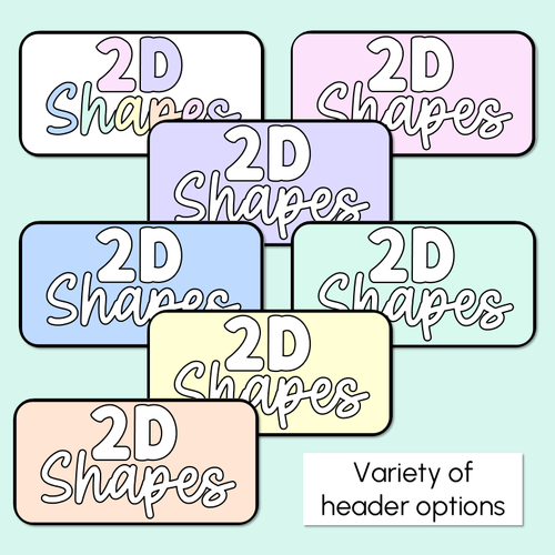 Resource preview 5 for 2D Shape Posters - Pastel Classroom Decor