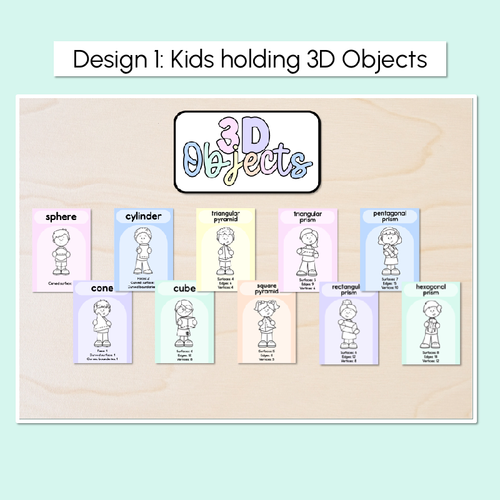 Resource preview 2 for 3D Object Posters - Pastel Classroom Decor