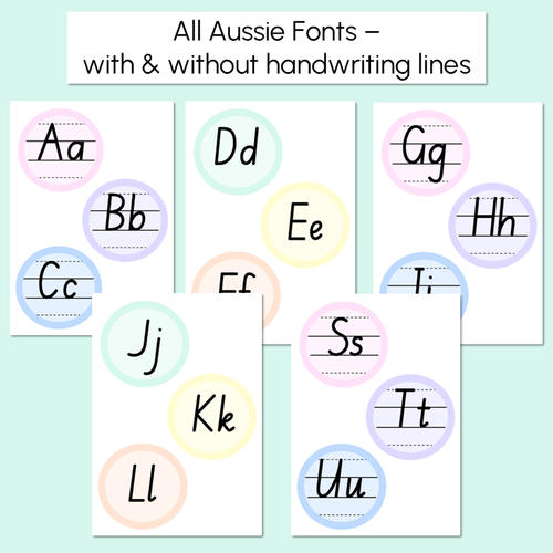 Resource preview 2 for Pastel Classroom Decor - Alphabet Toppers