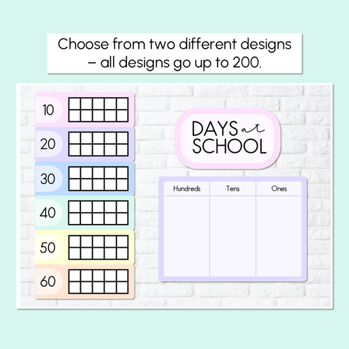 Resource preview 2 for Pastel Classroom Decor - Days of School Display