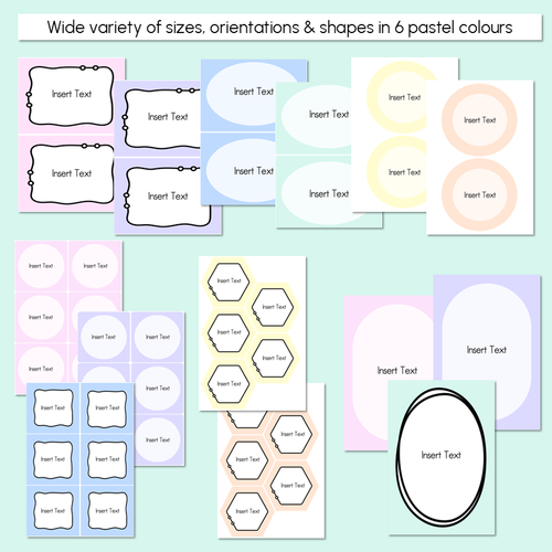 Resource preview 3 for Pastel Classroom Decor Editable Labels