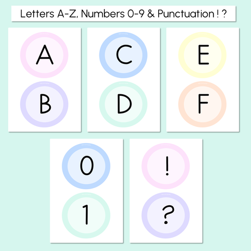 Resource preview 2 for PASTEL CLASSROOM DECOR - Editable Accents