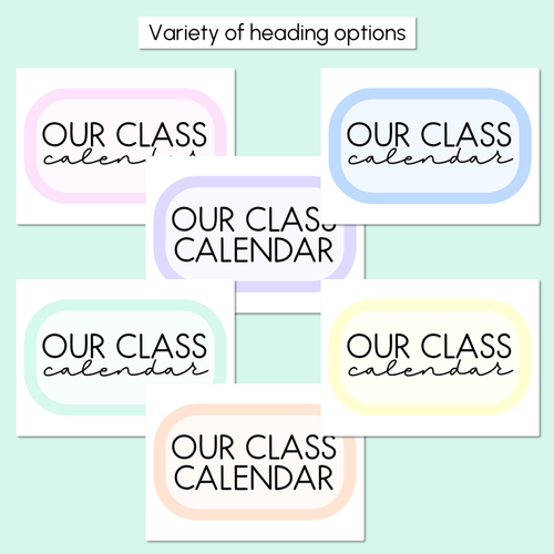 Resource preview 6 for PASTEL CLASSROOM DECOR Calendar and Weather Display