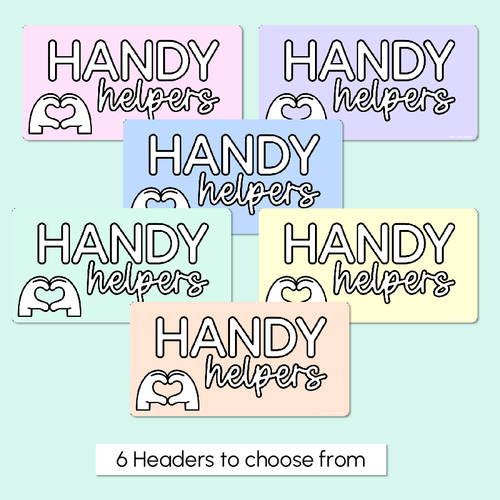 Resource preview 4 for Handy Helpers Classroom Jobs Display - Pastel Classroom Decor