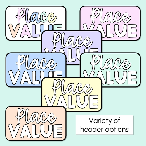 Resource preview 4 for Place Value Posters - Pastel Classroom Decor
