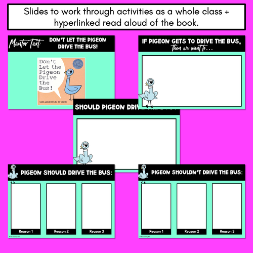 Resource preview 3 for Persuasive Writing Templates & Slides - Don't Let The Pigeon Drive The Bus