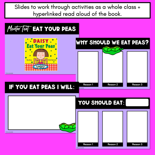 Resource preview 4 for Persuasive Writing Templates & Slides - Eat Your Peas