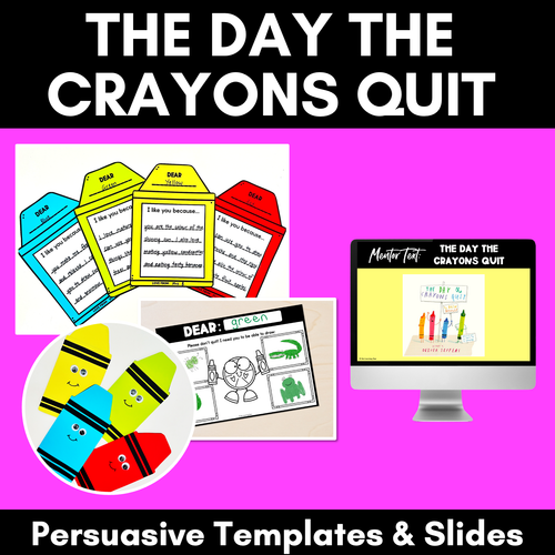 Resource preview 1 for Persuasive Writing Templates & Slides - The Day The Crayons Quit