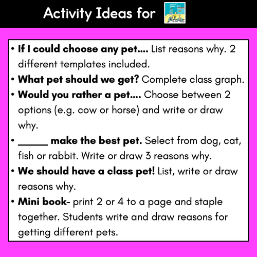 Resource preview 3 for Persuasive Writing Templates & Slides - What Pet Should I Get?