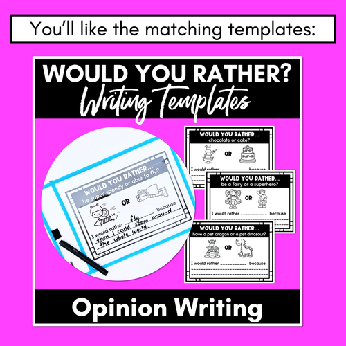 Resource preview 4 for Would You Rather Opinion Writing PowerPoint Slides - Persuasive Writing