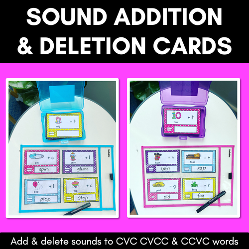 Resource preview 1 for Phonemic Awareness - Add or Delete the Sound with CVC, CCVC and CVCC Words