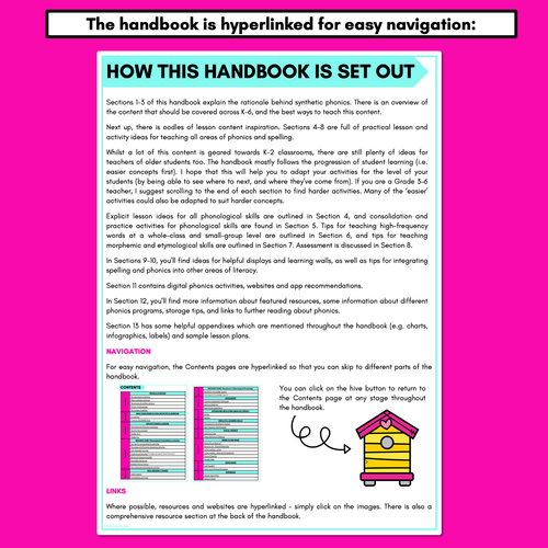 Resource preview 4 for Phonics & Beeyond - The complete FREE Phonics Handbook for Educators