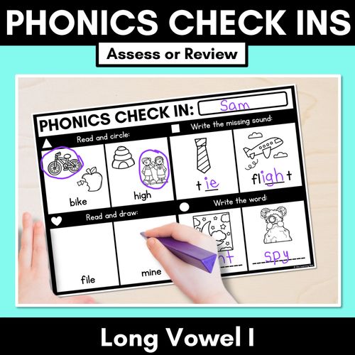 Resource preview 5 for Phonics Check In Assessments - Long Vowels Bundle