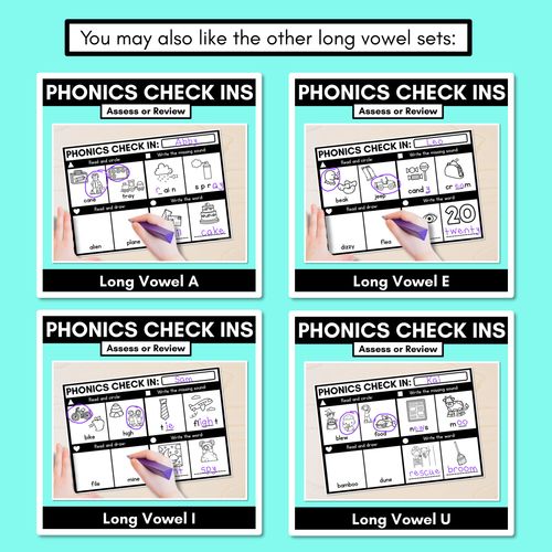 Resource preview 4 for PHONICS CHECK INS - Long Vowel O - No Prep Phonics Assessments