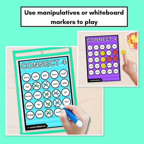 Resource preview 3 for R-CONTROLLED VOWEL AR SOUNDS NO PREP PHONICS GAME - CONNECT 4