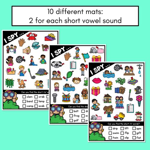 Resource preview 3 for I SPY for CVCC CCVC WORDS - Kindergarten Phonics Activities