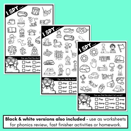 Resource preview 4 for I SPY for CVCC CCVC WORDS - Kindergarten Phonics Activities