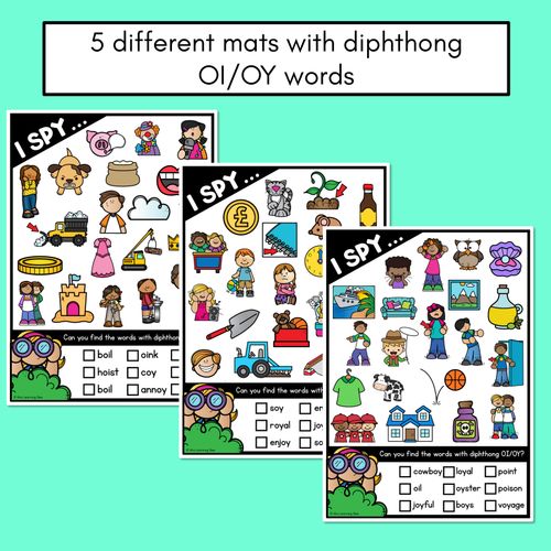 Resource preview 2 for I SPY for DIPHTHONG OI/OY WORDS - Decodable Words - 1st & 2nd Grade Phonics Activities