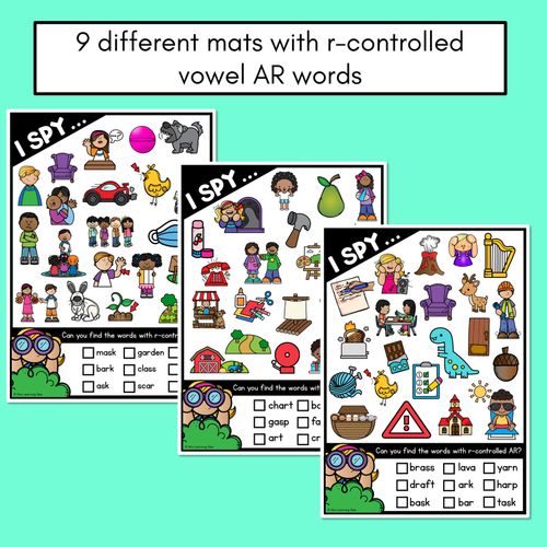 Resource preview 3 for  SPY for R-CONTROLLED VOWELS AR WORDS - Decodable Words - 1st & 2nd Grade Phonics Activities