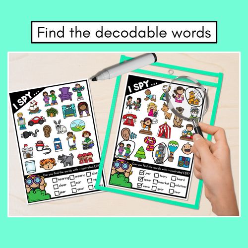 Resource preview 2 for I SPY for R-CONTROLLED VOWELS EER WORDS - Decodable Words - 1st & 2nd Grade Phonics Activities