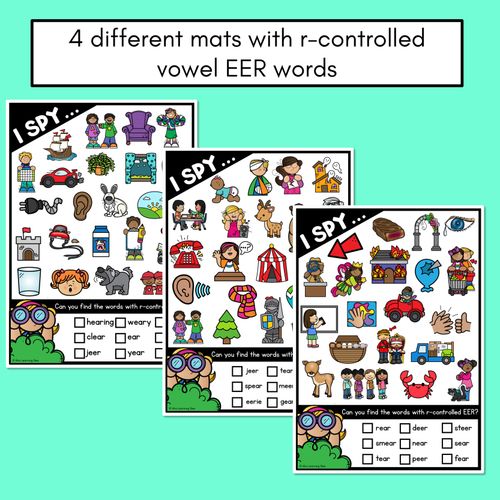 Resource preview 3 for I SPY for R-CONTROLLED VOWELS EER WORDS - Decodable Words - 1st & 2nd Grade Phonics Activities