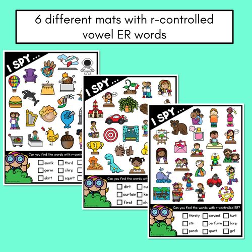 Resource preview 3 for I SPY for R-CONTROLLED VOWELS ER WORDS - Decodable Words - 1st & 2nd Grade Phonics Activities