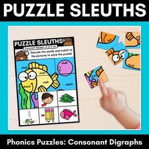 PHONICS PUZZLES - Phonics Games &  Worksheets - Decodable Consonant Digraph Words