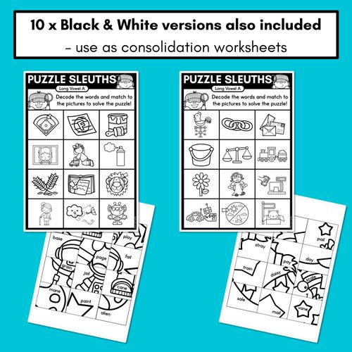 Resource preview 3 for PHONICS PUZZLES - Phonics Games &  Worksheets- Long Vowel A Words