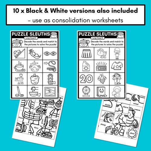 Resource preview 3 for PHONICS PUZZLES - Phonics Games &  Worksheets - Long Vowel E Words