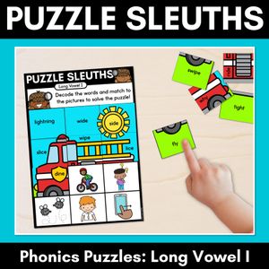 PHONICS PUZZLES - Phonics Games &  Worksheets- Long Vowel I Words