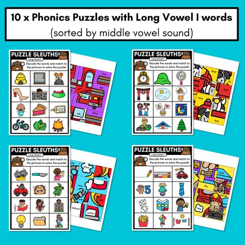 Resource preview 2 for PHONICS PUZZLES - Phonics Games &  Worksheets- Long Vowel I Words