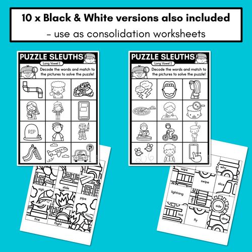 Resource preview 3 for PHONICS PUZZLES - Phonics Games &  Worksheets- Long Vowel I Words