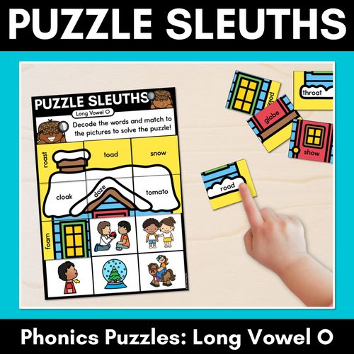 Resource preview 1 for PHONICS PUZZLES - Phonics Games &  Worksheets - Long Vowel O Words