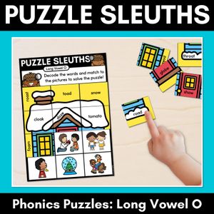 PHONICS PUZZLES - Phonics Games &  Worksheets - Long Vowel O Words