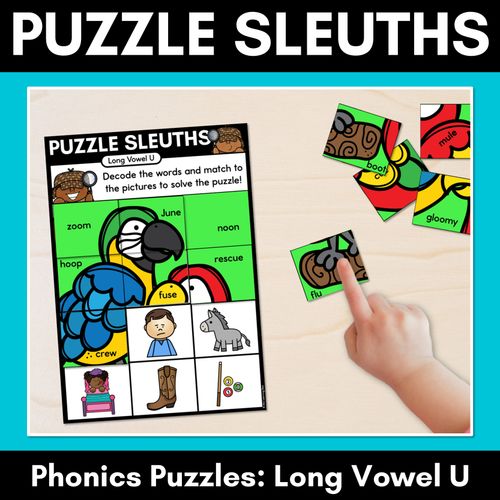 Resource preview 1 for PHONICS PUZZLES - Phonics Games &  Worksheets- Long Vowel U Words