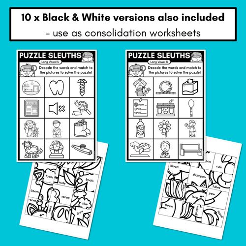 Resource preview 3 for PHONICS PUZZLES - Phonics Games &  Worksheets- Long Vowel U Words