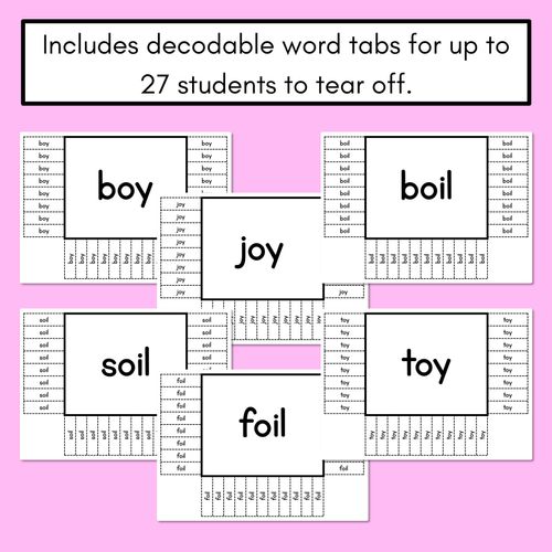 Resource preview 3 for READ THE ROOM - Decodable Words Phonics Activity - Diphthong OI OY