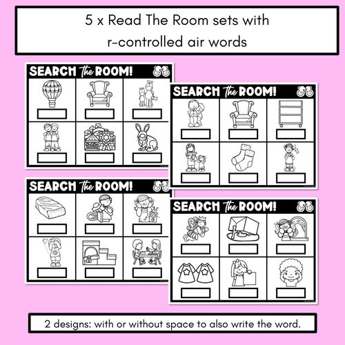 Resource preview 2 for READ THE ROOM - Decodable Words Phonics Activity - R-controlled Vowels AIR