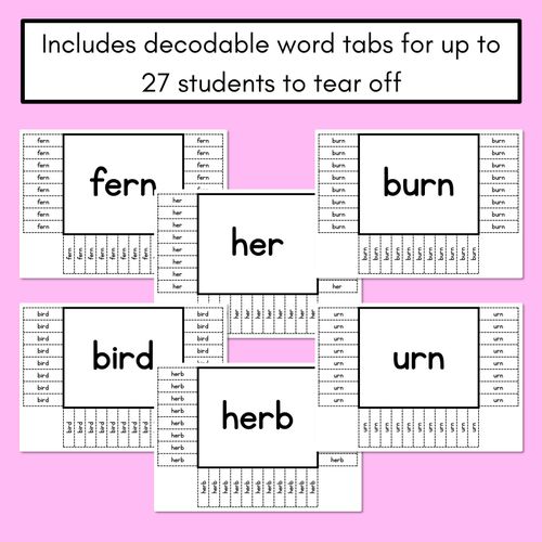 Resource preview 3 for READ THE ROOM - Decodable Words Phonics Activity - R-controlled Vowels ER