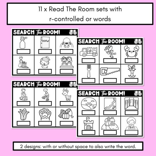 Resource preview 2 for READ THE ROOM - Decodable Words Phonics Activity - R-controlled Vowels OR