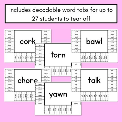 Resource preview 3 for READ THE ROOM - Decodable Words Phonics Activity - R-controlled Vowels OR