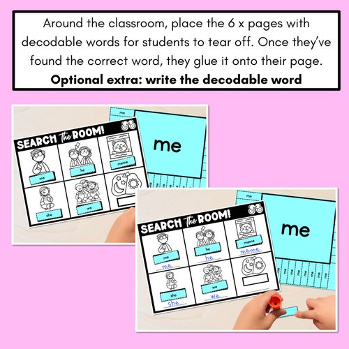 Resource preview 4 for READ THE ROOM - Decodable Words Phonics Activity - Simple Long Vowel E: e & e_e